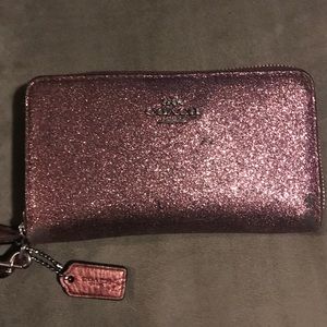 Coach sparkle wristlet